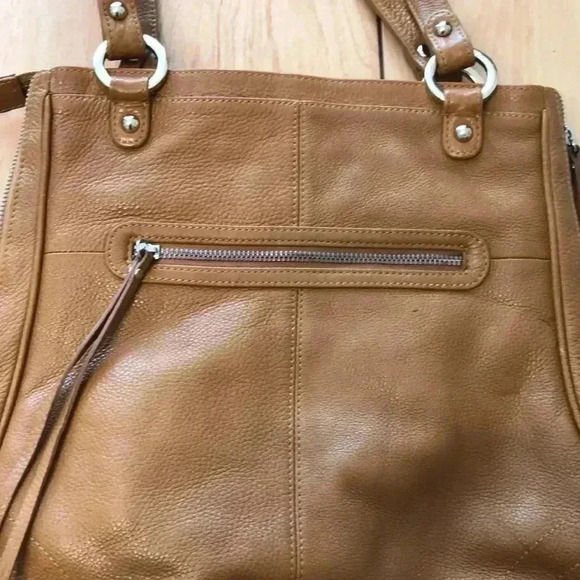 Junior Drake brown leather hobo bag with double straps - Picture 7 of 11